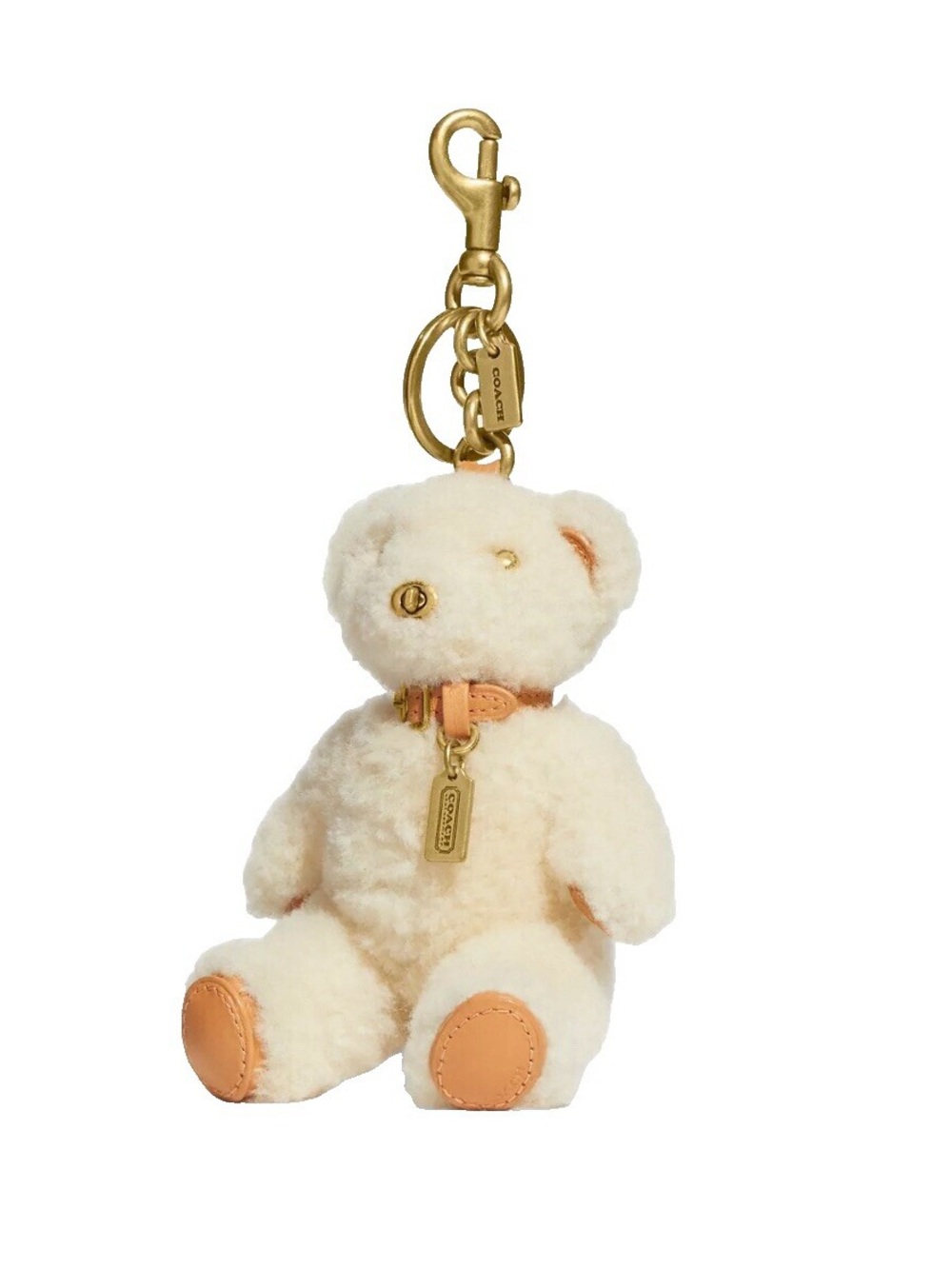 Coach Shearling Bear Key Chain Charm